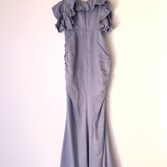 Majorelle Cold Shoulder Ruffle Gown Maxi Dress XS - Picture 8 of 13
